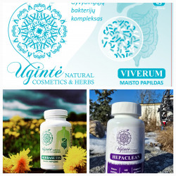 Food supplements "Herbasetis", "Hepaclean" and the good bacteria complex "Viverum"