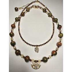 Комплект из колье и ленты